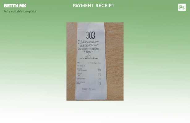 Модерен стил шаблон за сметки за ресторани за брза храна Мекдоналдс